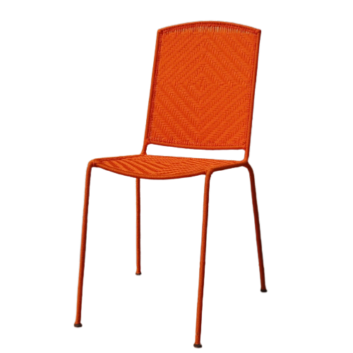 Chaise CALAO tissée orange