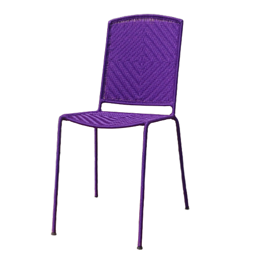 Chaise CALAO tissée violet