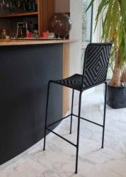 Chaise de bar noire hauteur 75 cm